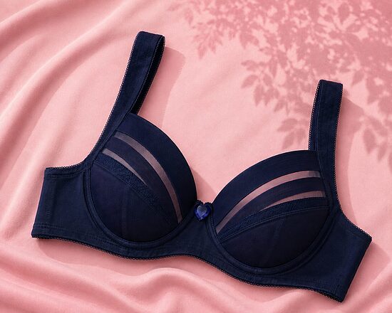 Bra with Thin Padding in Blue Color